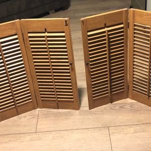 oak custom made shutters